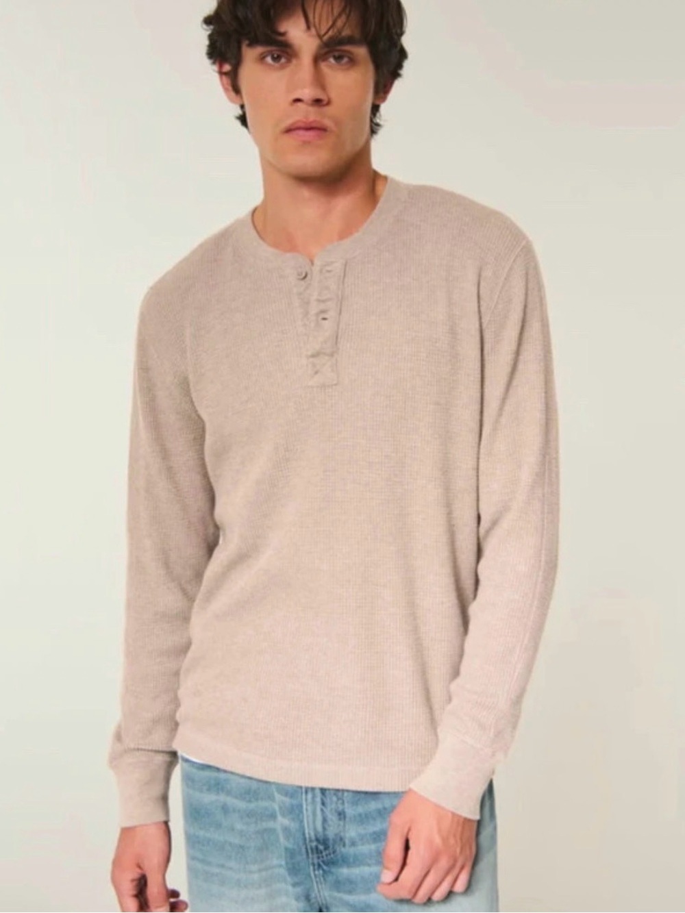 New Without Tags! Hollister Men’s Long Sleeved Thermal in Heather Brown, size M